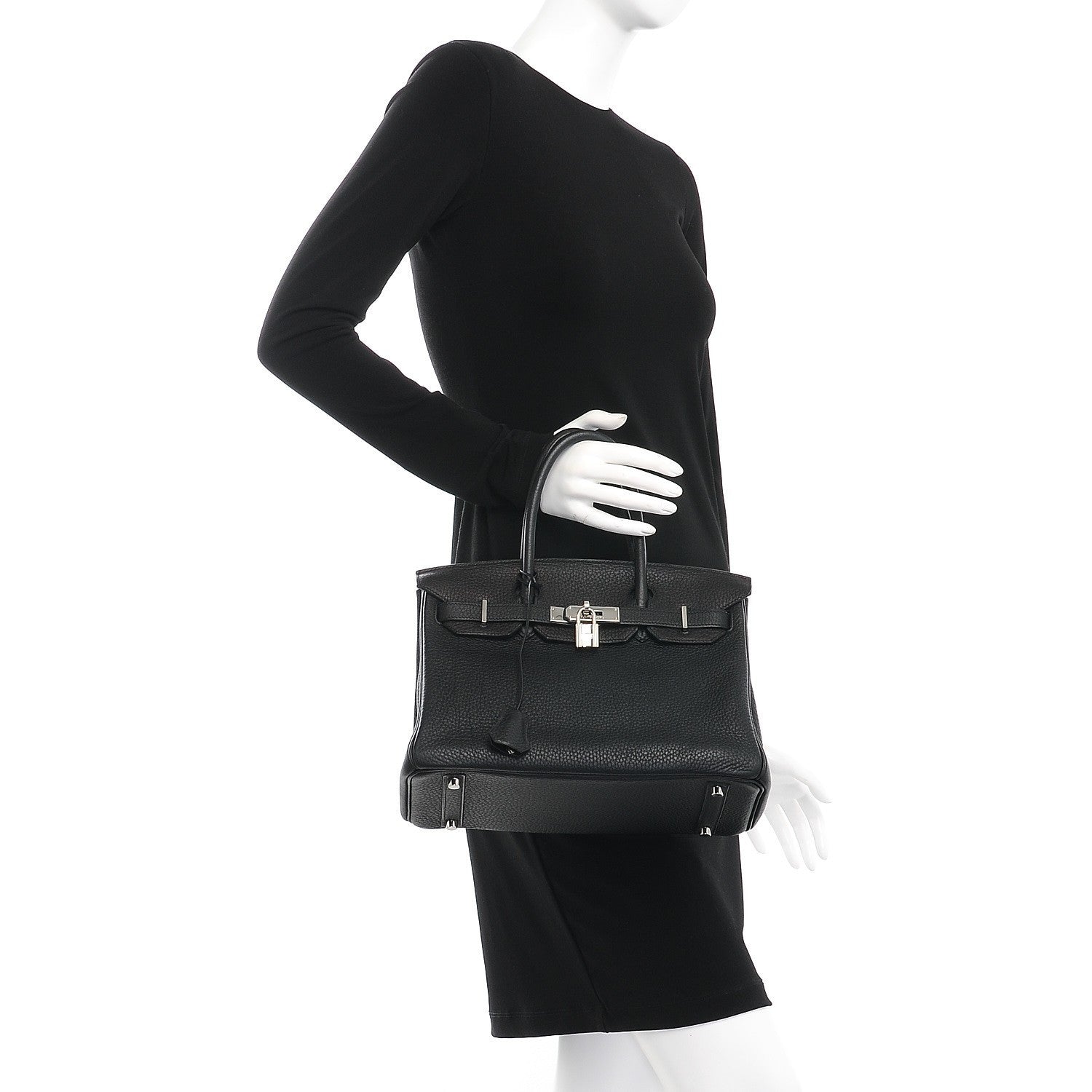 Hermes Taurillon Clemence Birkin 30 Black 2 of 20