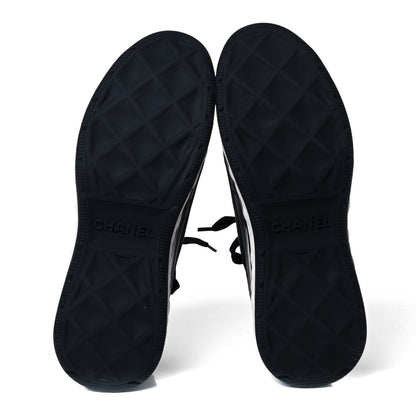 Chanel Velvet Calfskin Mixed Fibers CC Sneakers 41 Black 5 of 7