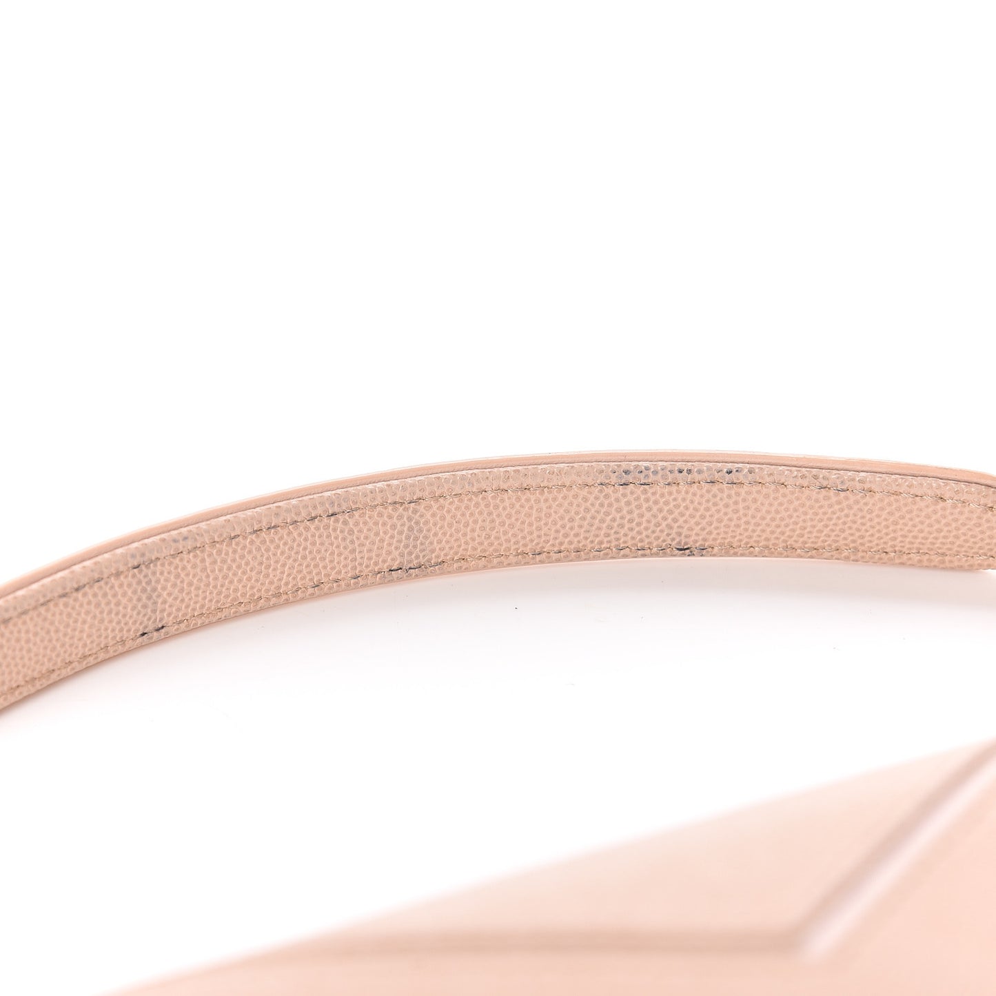 Caviar Macro Chevron Single Flap Beige