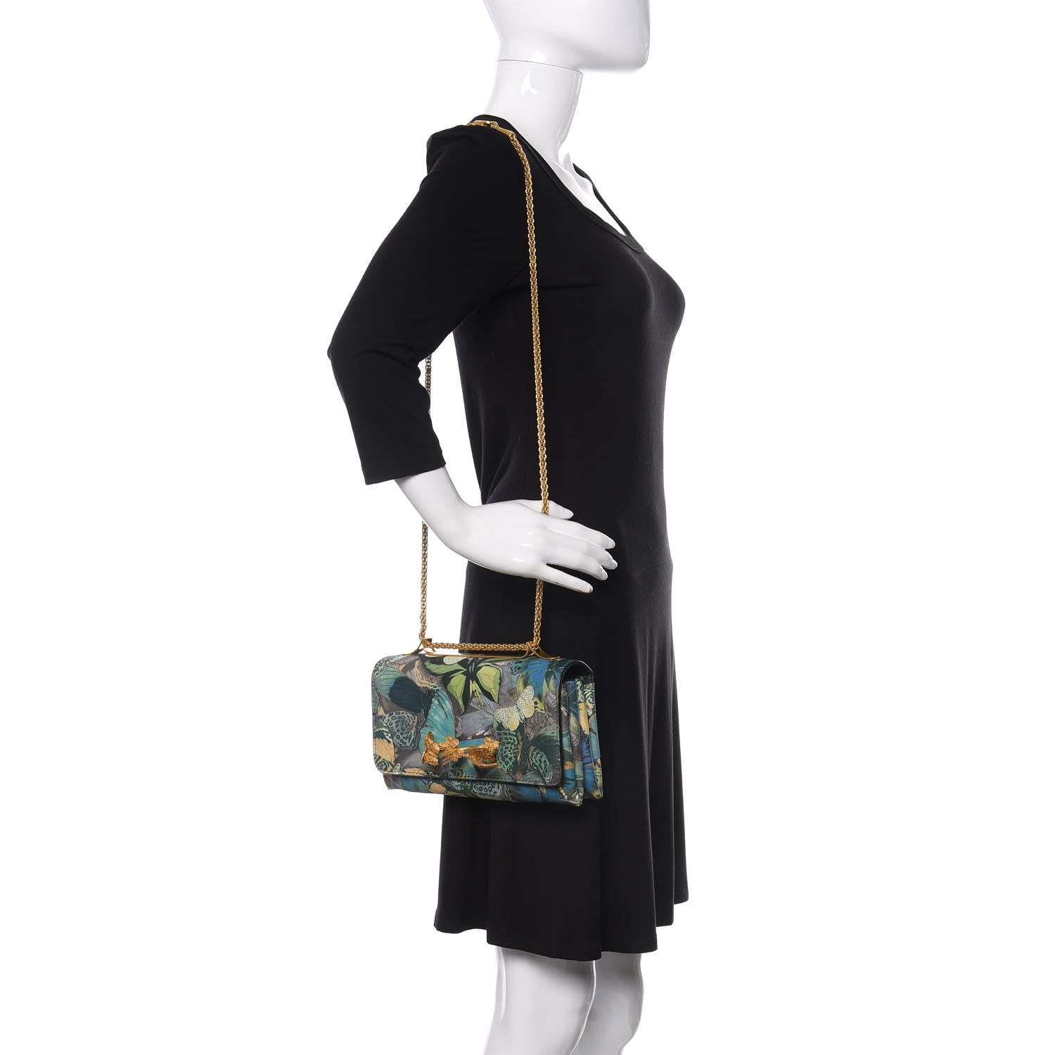 Valentino Garavani Canvas Vitello Camubutterfly Va Va Voom Shoulder Bag Multicolor 2 of 11