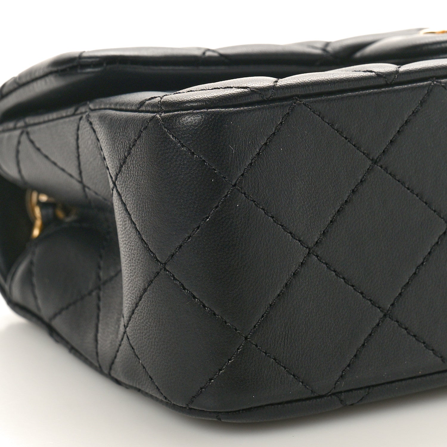 Chanel Lambskin Quilted Mini Rectangular Pearl Crush Flap Black 9 of 11