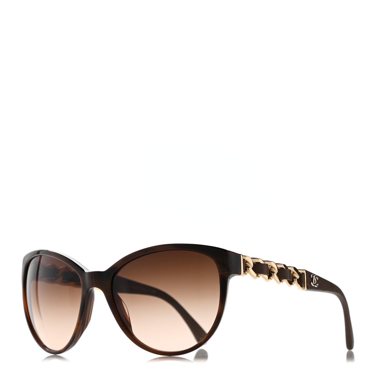 Acetate CC Chain Sunglasses 5215Q Tortoise Brown