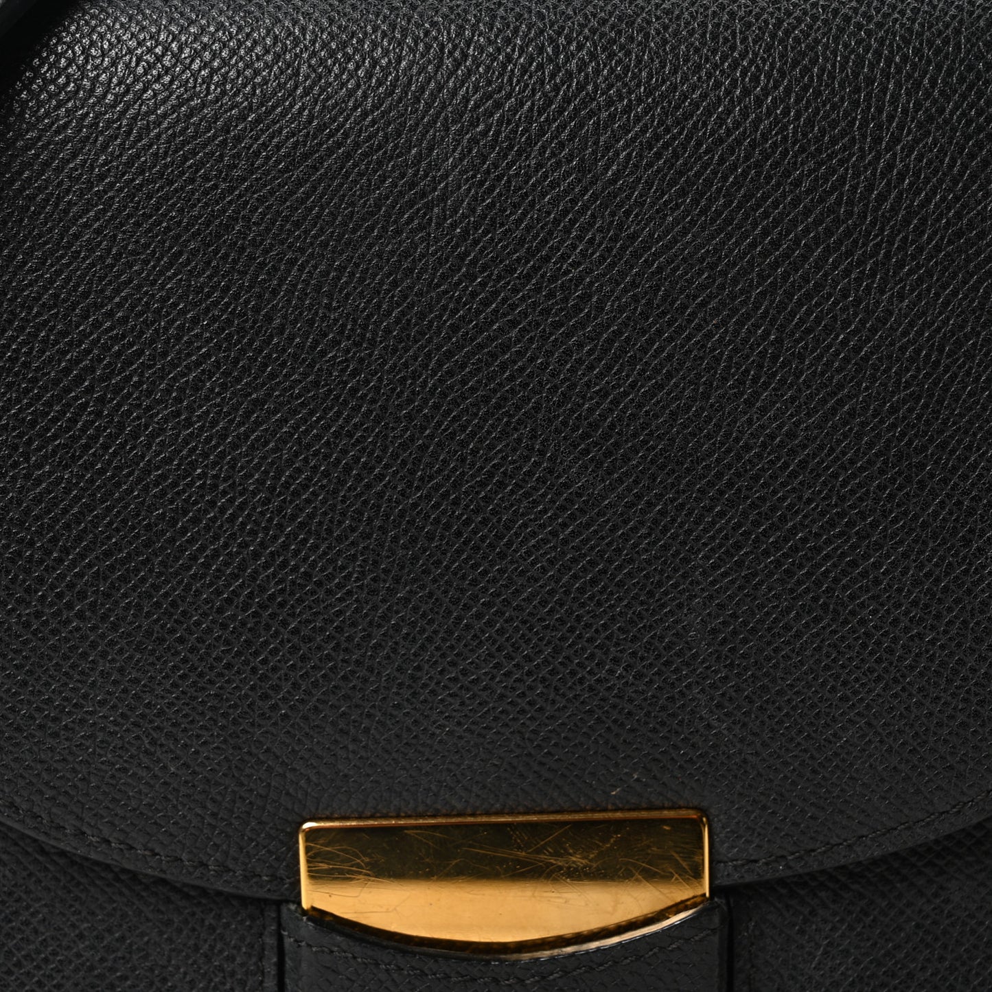 Grained Calfskin Small Trotteur Black