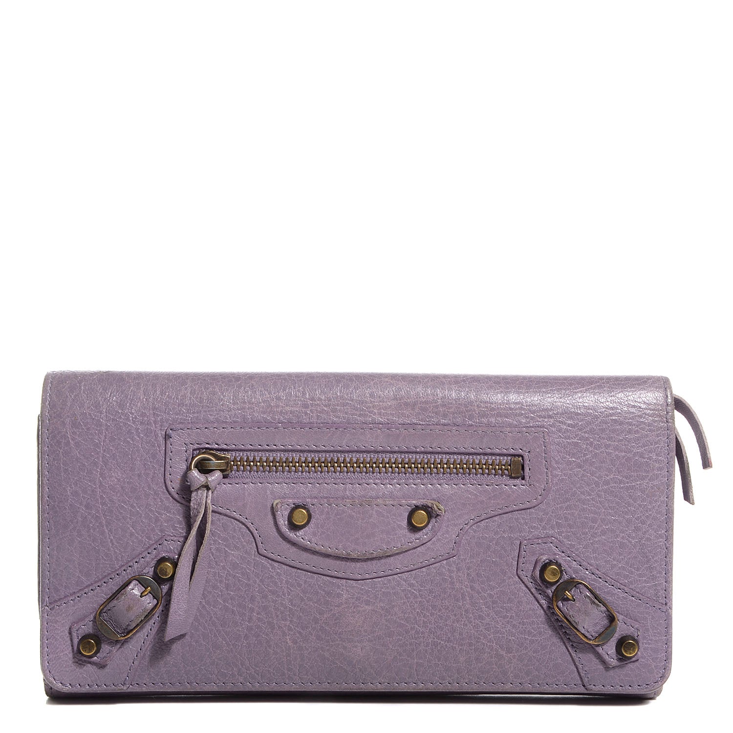 Balenciaga Agneau Classic Hardware Money Wallet Glycine 1 of 9
