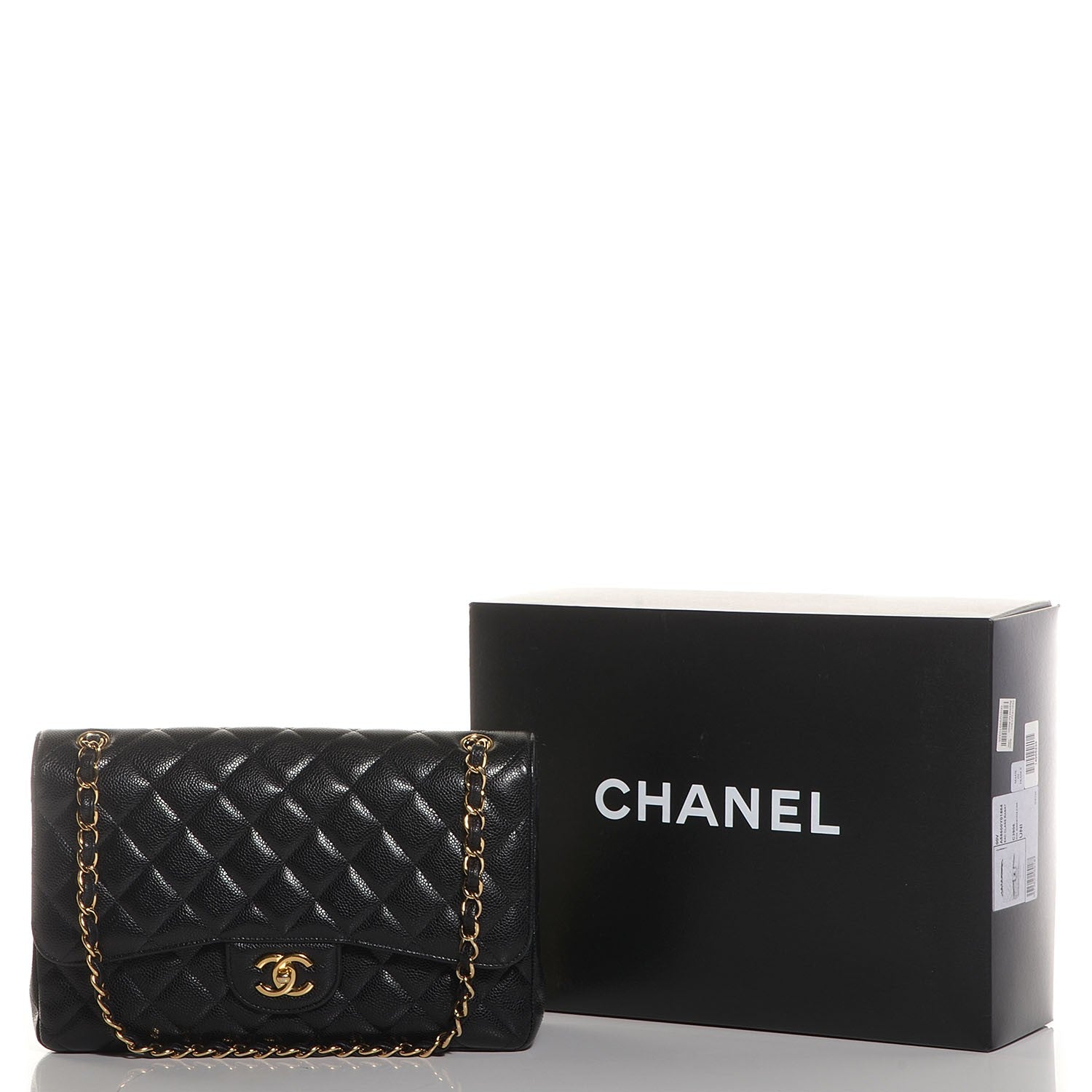 Chanel Caviar Quilted Jumbo Double Flap Black 9 of 9