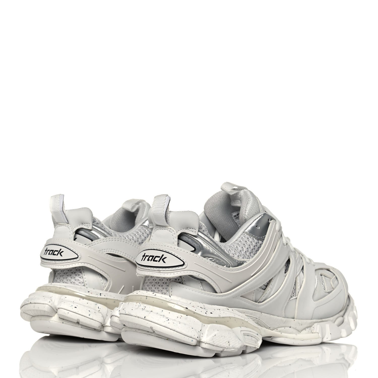Balenciaga Rubber Mesh Fabric Monocolor Recycled Sole Womens Track Sneakers 39 White 4 of 8