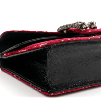 Gucci Velvet Skipper Crystal GG Monogram Small Dionysus Shoulder Bag Red Cipria Black Black Diamond 6 of 10
