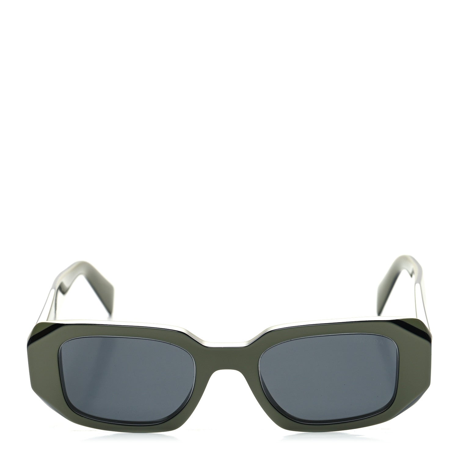 Prada Acetate Symbole Sunglasses SPR 17W Green 2 of 7