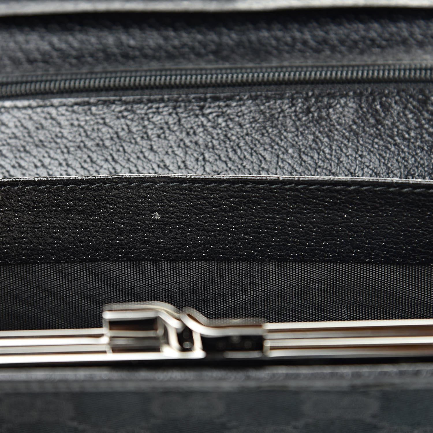 Gucci Monogram Metal Bar Continental Flap Wallet Black 11 of 18