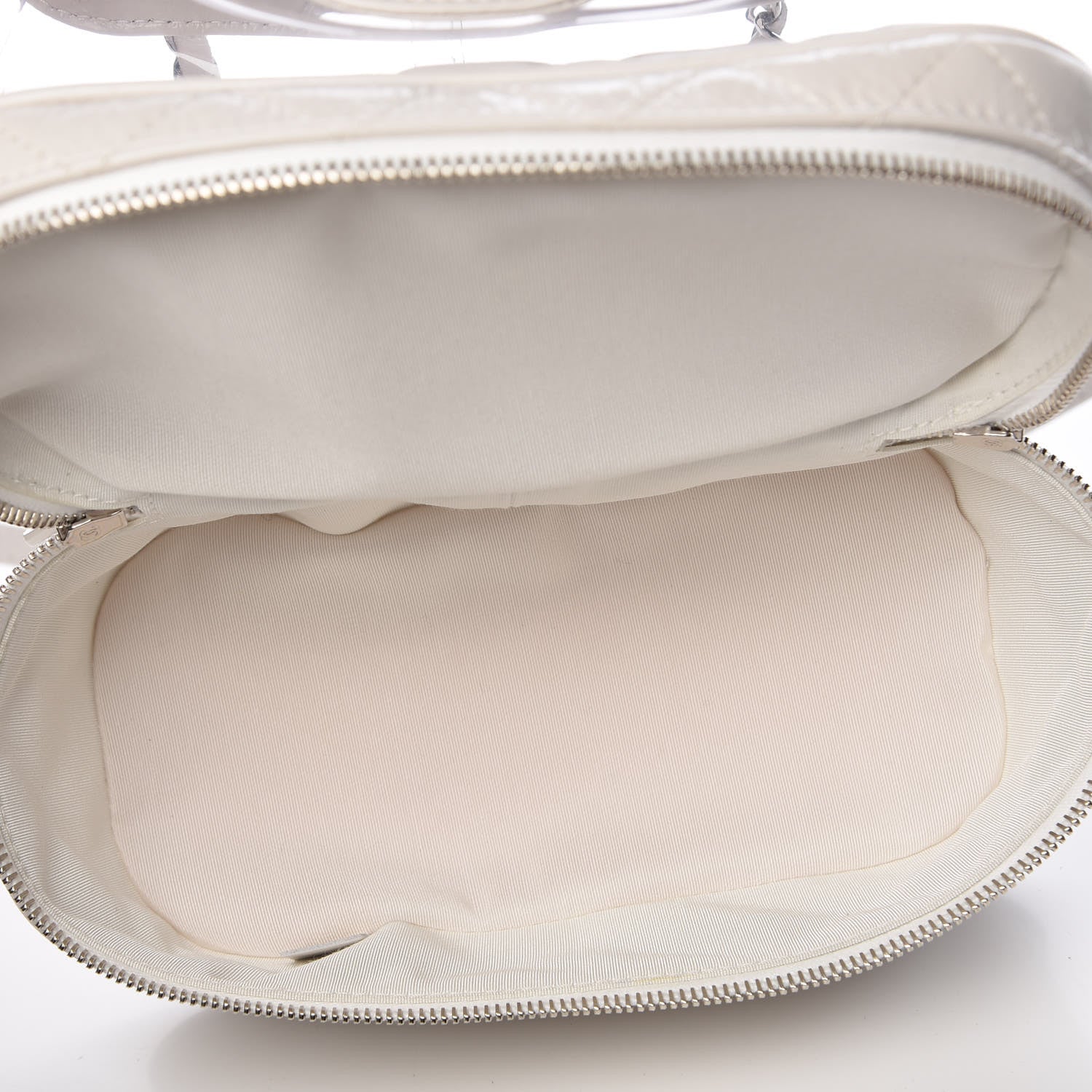 Chanel Crumpled Calfskin PVC Quilted Backpack White 6 of 11