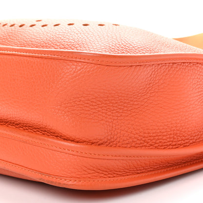 Hermes Taurillon Clemence Evelyne III GM Orange 11 of 11