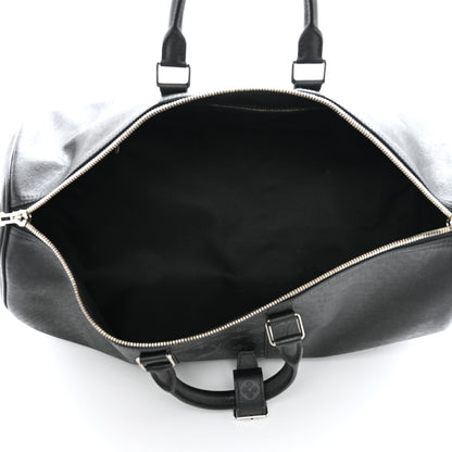 Louis Vuitton Taiga Monogram Eclipse Keepall Bandouliere 50 Black 4 of 8