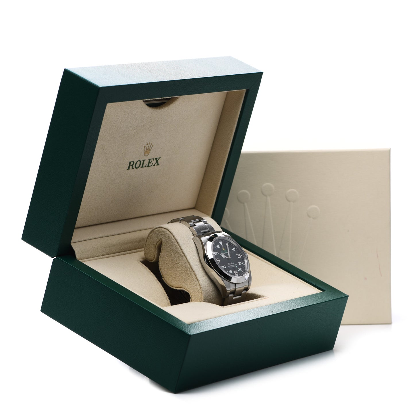 Stainless Steel 40mm Air-King Oyster Perpetual Watch Black 116900