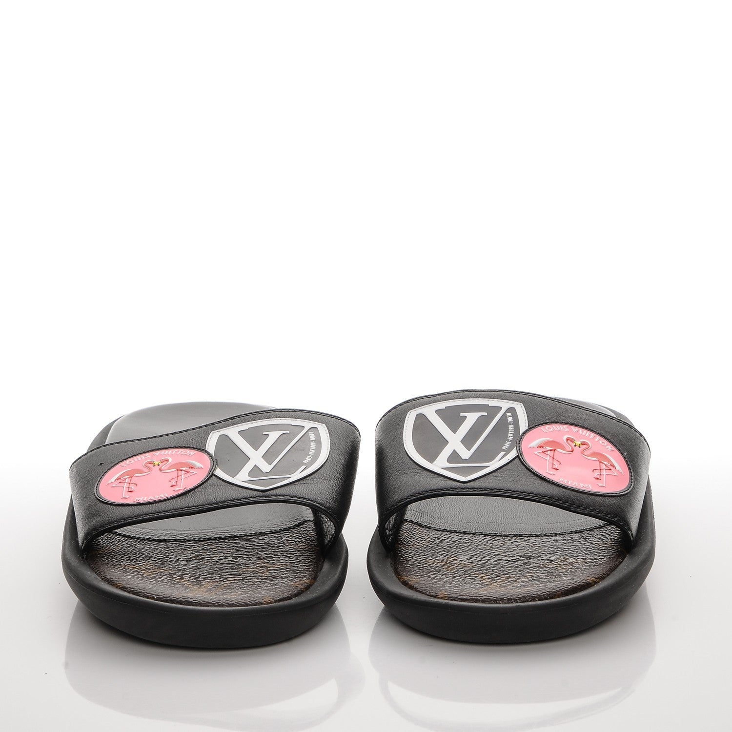 Louis Vuitton Calfskin Checkpoint World Tour Flat Mules 38 2 of 7