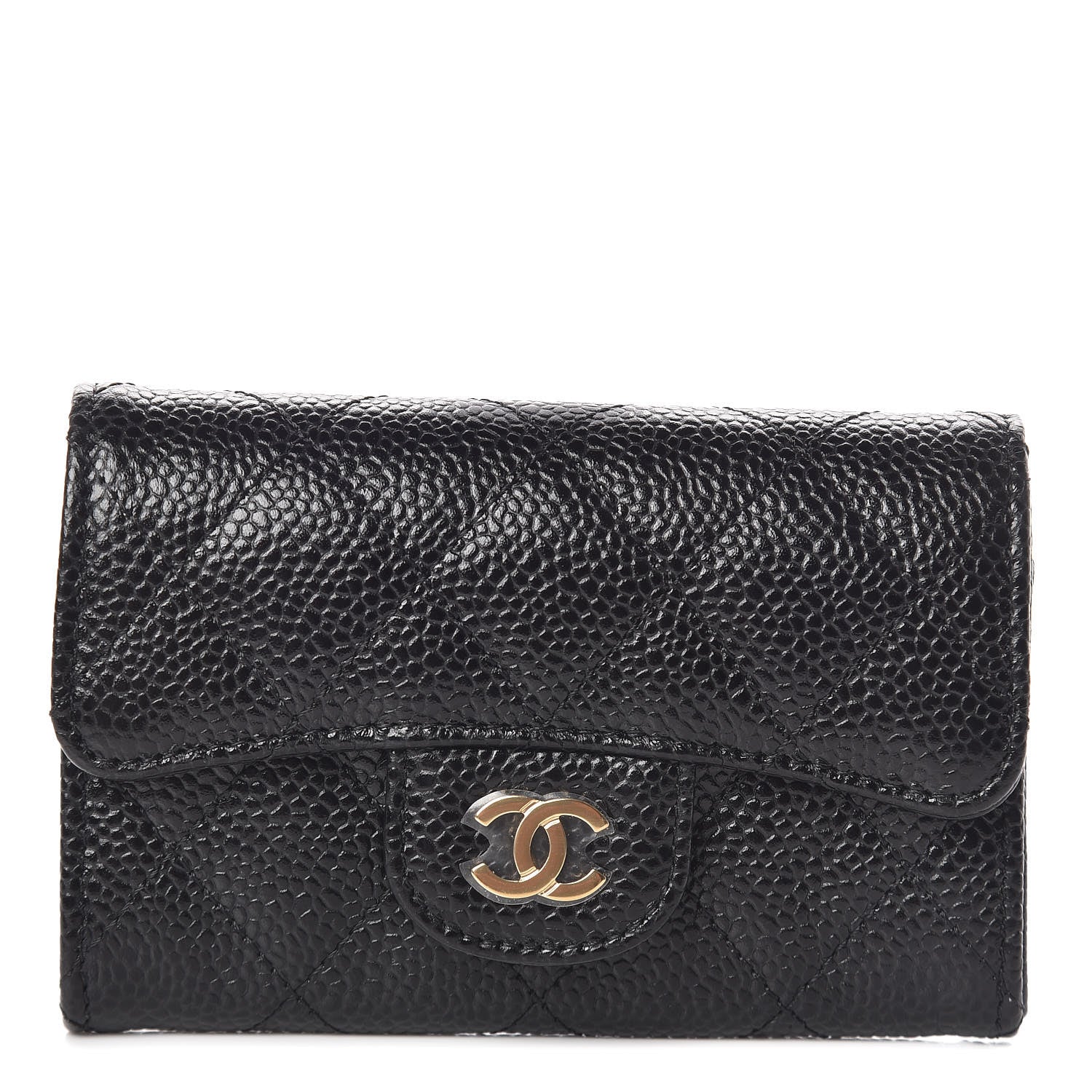 Chanel Caviar Quilted Flap Card Holder Black 1 of 9