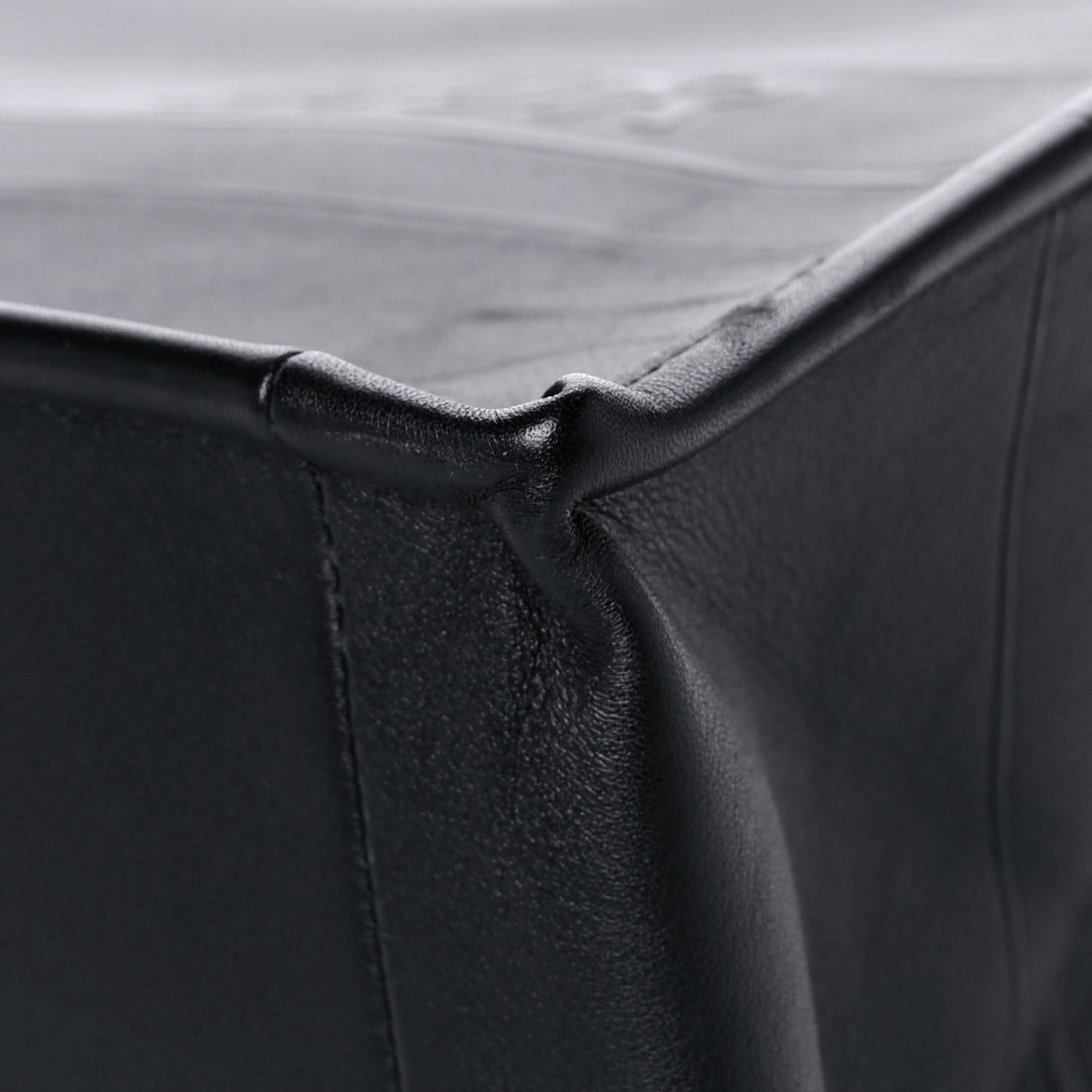 Calfskin Embossed Medium Book Tote Black