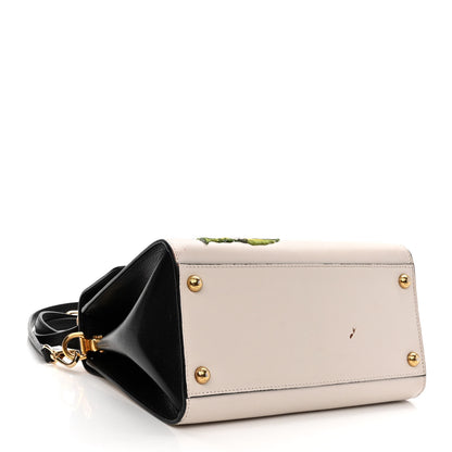 Dolce & Gabbana Calfskin Embroidered Welcome Satchel White 4 of 13