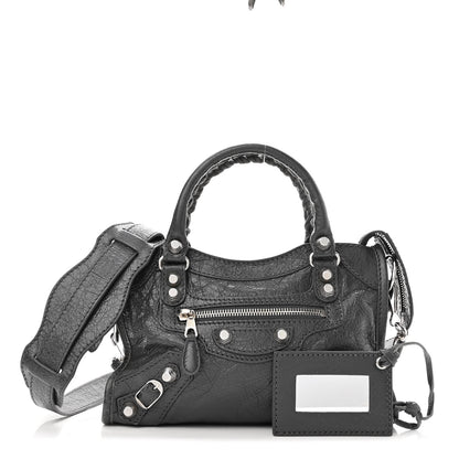 Balenciaga Agneau Giant 12 Silver Hardware Mini City Gris Fossile Anthracite 1 of 10