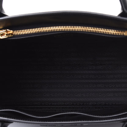 Prada Saffiano Cuir Calfskin Medium Monochrome Top Handle Tote Black 4 of 4