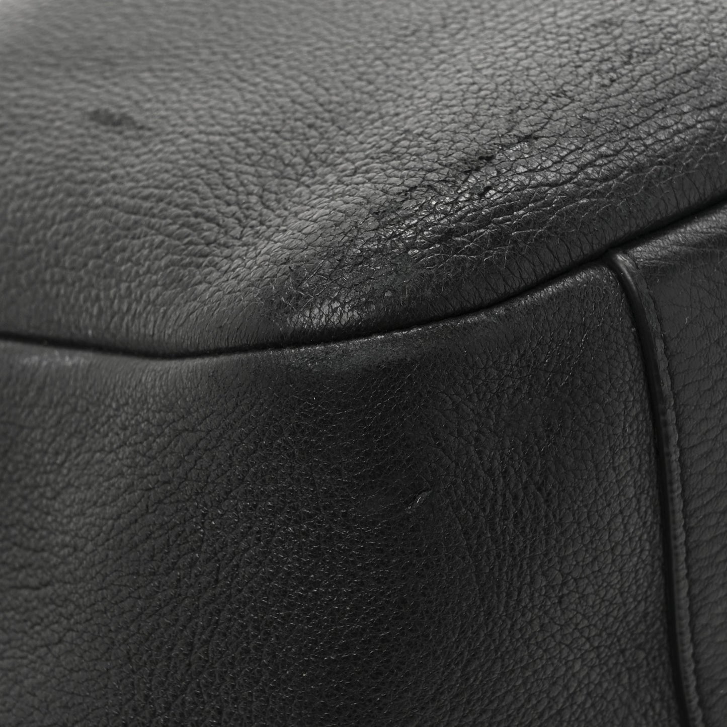 Grained Deerskin Bea Tote Black