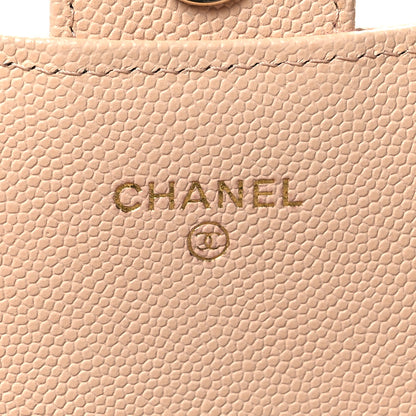 Chanel Caviar Quilted Phone Holder Wallet on Removable Chain Light Beige 8 of 13