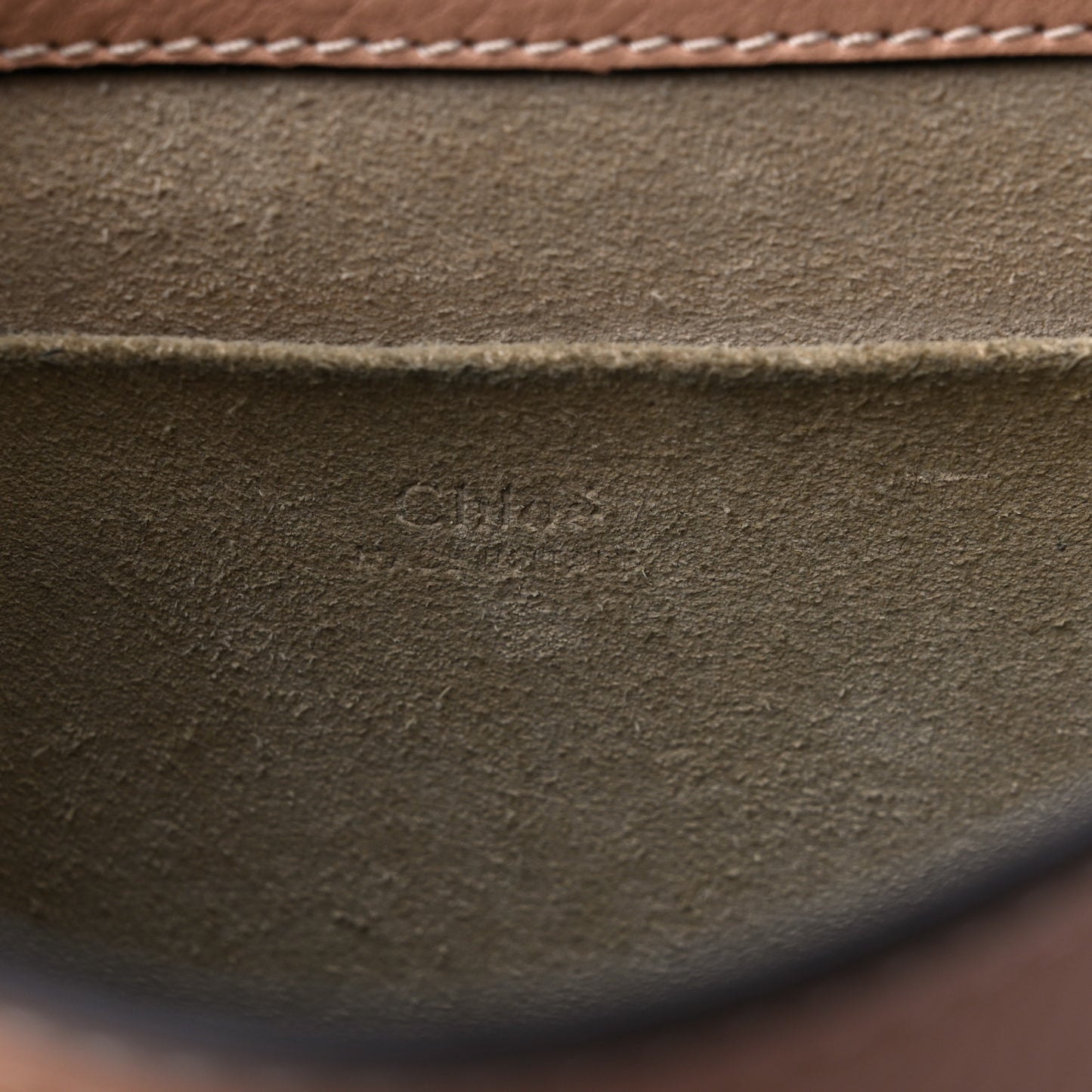 Calfskin Suede Medium Nile Bracelet Bag Biscotti Beige