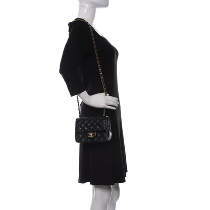 Chanel Lambskin Quilted Mini Square Flap Black 2 of 11