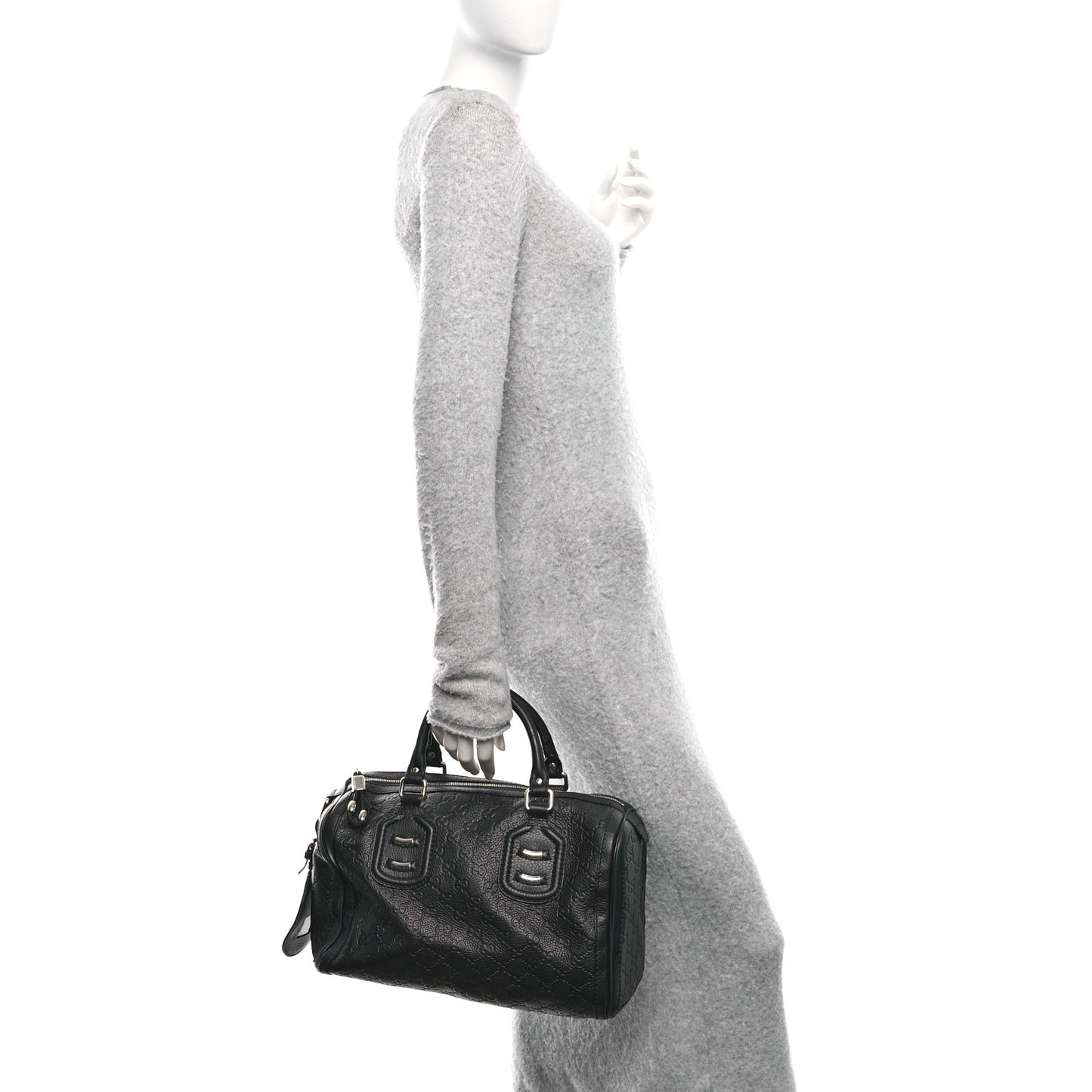 Guccissima Medium Techno Tag Boston Black