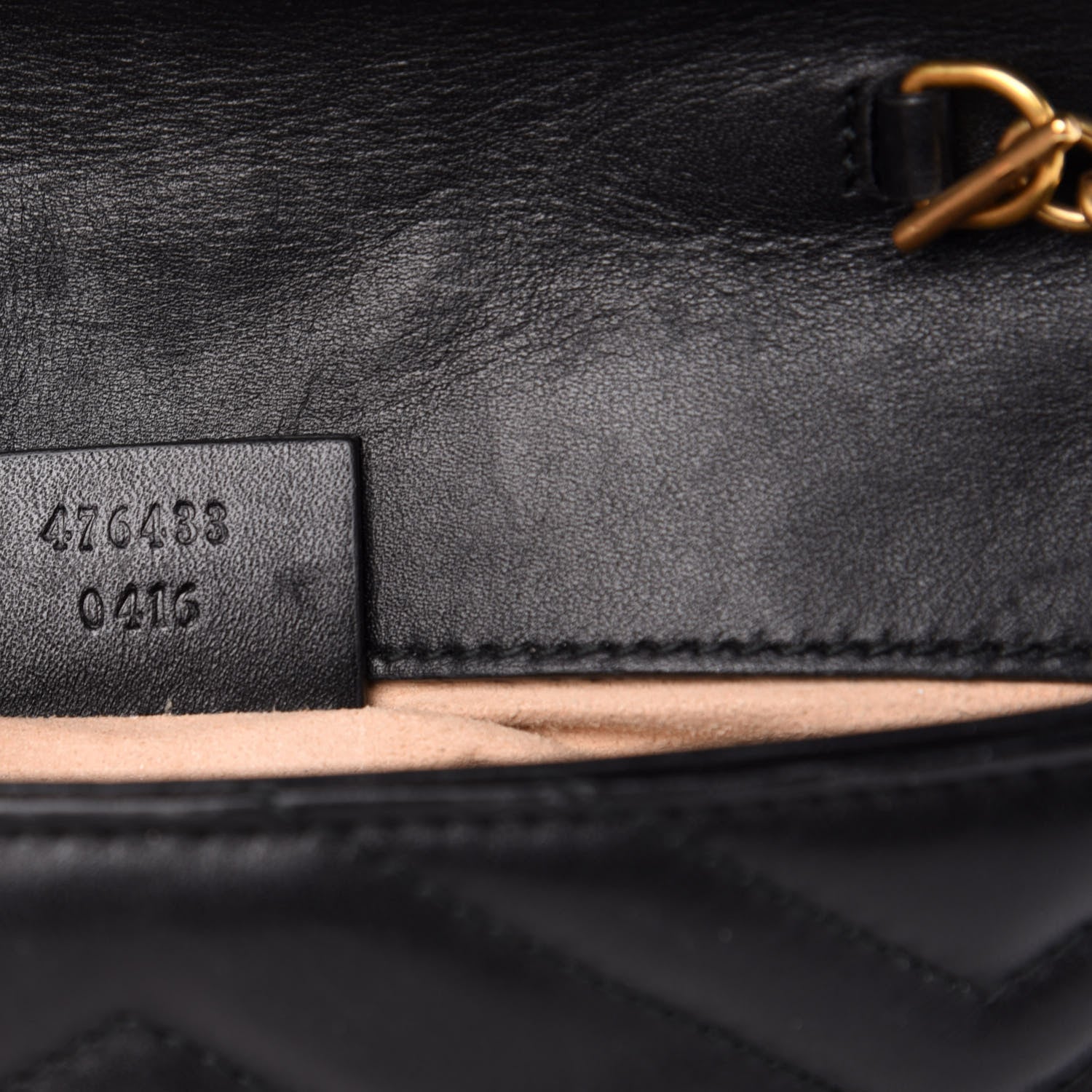 Gucci Calfskin Matelasse Super Mini GG Marmont Shoulder Bag Black 12 of 13