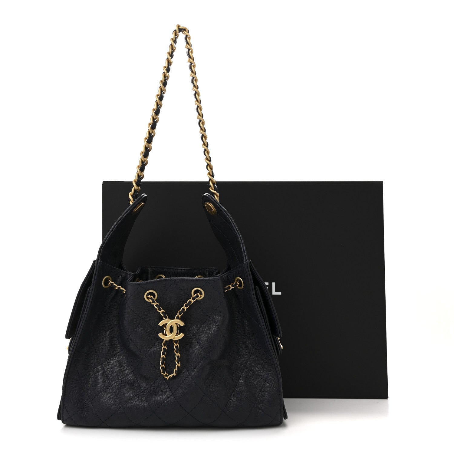 Chanel Caviar Quilted Small Chanel 25 Handbag Dark Navy 11 of 11