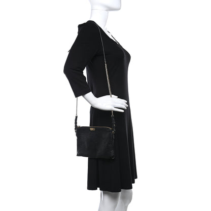 Burberry Signature Grain Calfskin Crossbody Bag Black 2 of 14