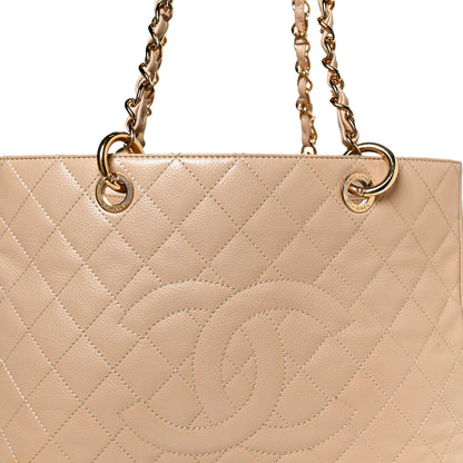 Chanel Caviar Quilted Grand Shopping Tote GST Beige 8 of 12
