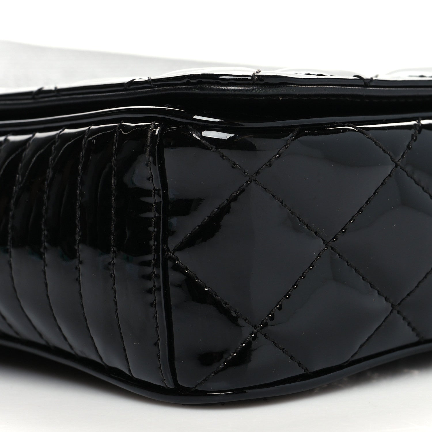 Chanel Patent Quilted Medium Coco Boy Flap Black 10 of 10