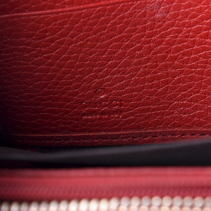 Gucci Pebbled Calfskin Soho Zip Around Wallet Red 6 of 10