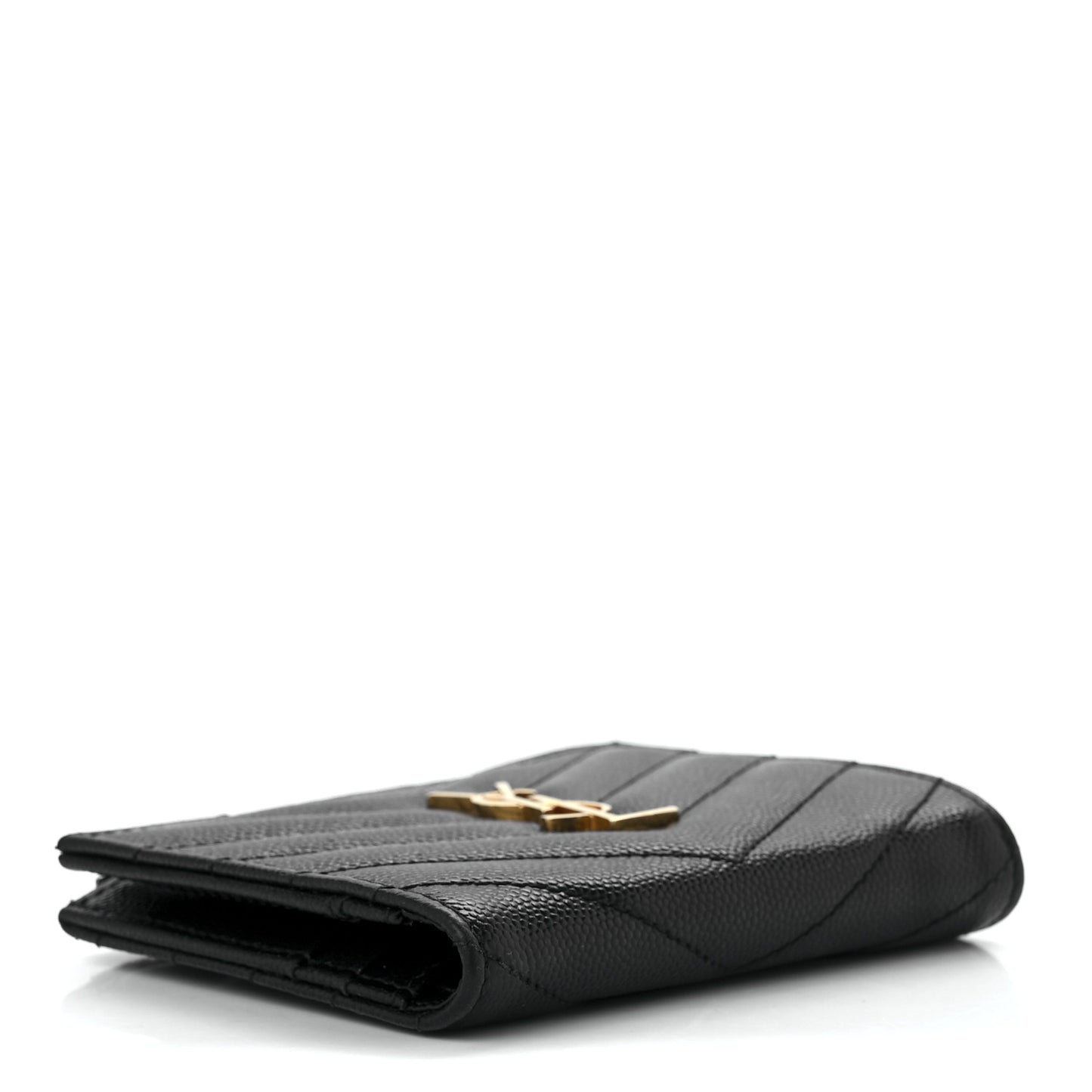 Grain De Poudre Matelasse Chevron Monogram Zipped Card Case Black