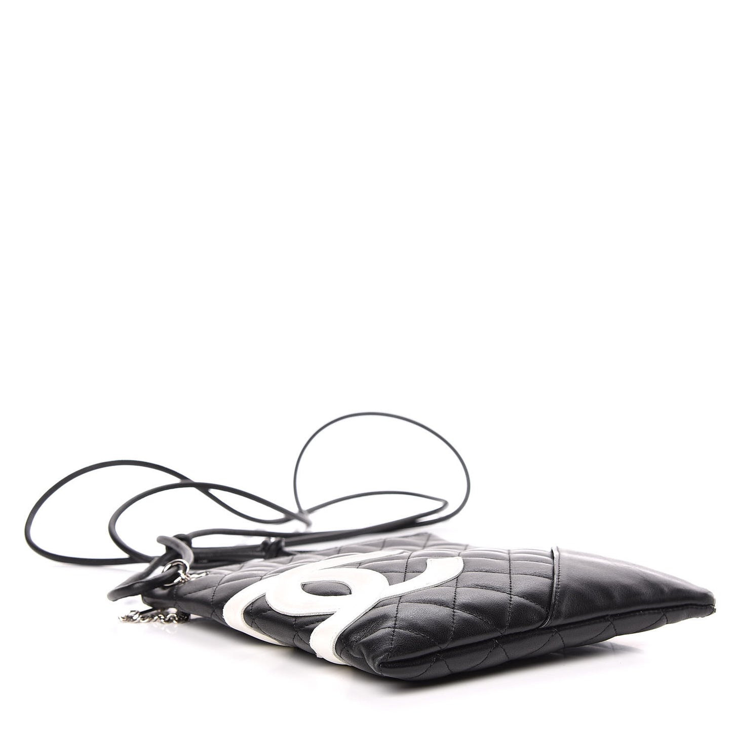 Calfskin Cambon Flat Messenger Black