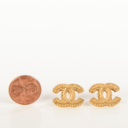 Chanel CC Earrings Gold 2 of 6