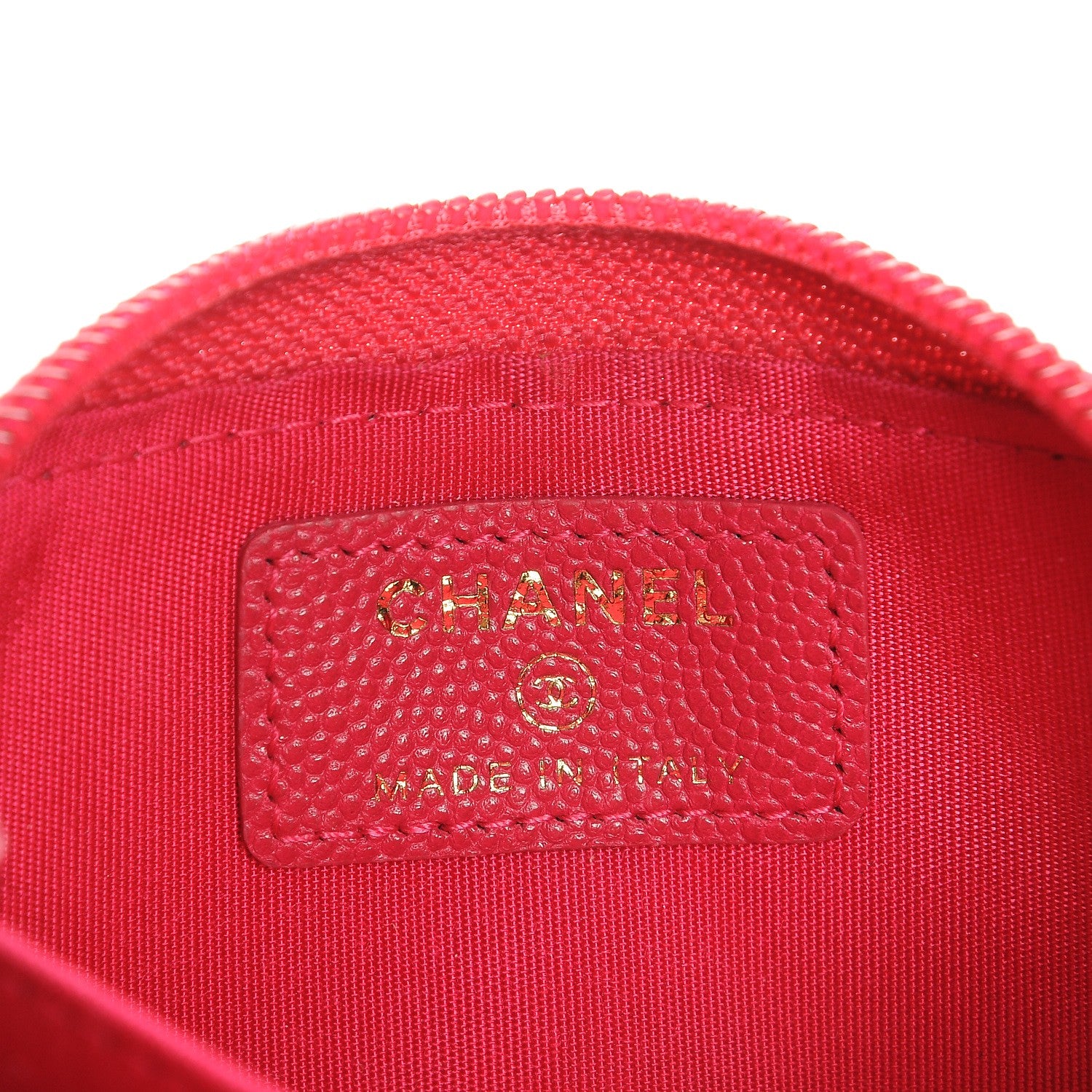 Chanel Caviar Quilted Boy Zip Around Coin Purse Wallet Fuchsia 6 of 8