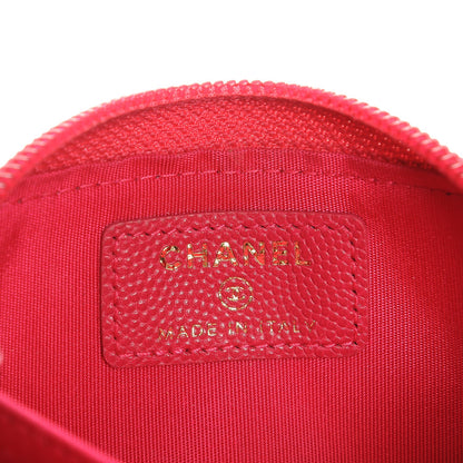 Chanel Caviar Quilted Boy Zip Around Coin Purse Wallet Fuchsia 6 of 8