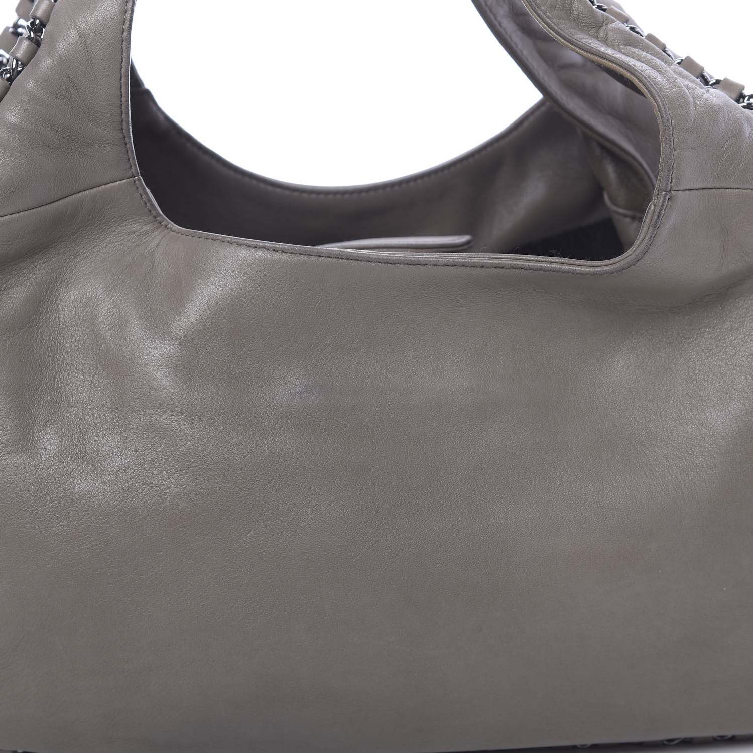 Chanel Lambskin Chain Hobo Grey 13 of 17
