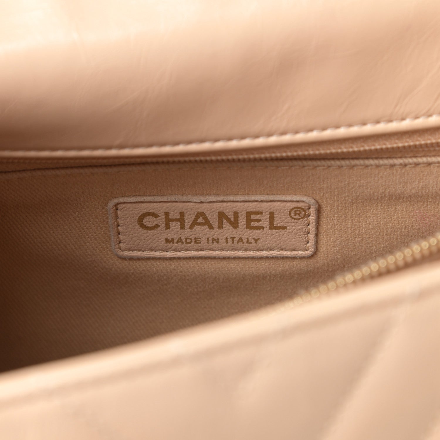 Chanel Calfskin Chevron Quilted Medium Coco Handle Flap Beige 6 of 17