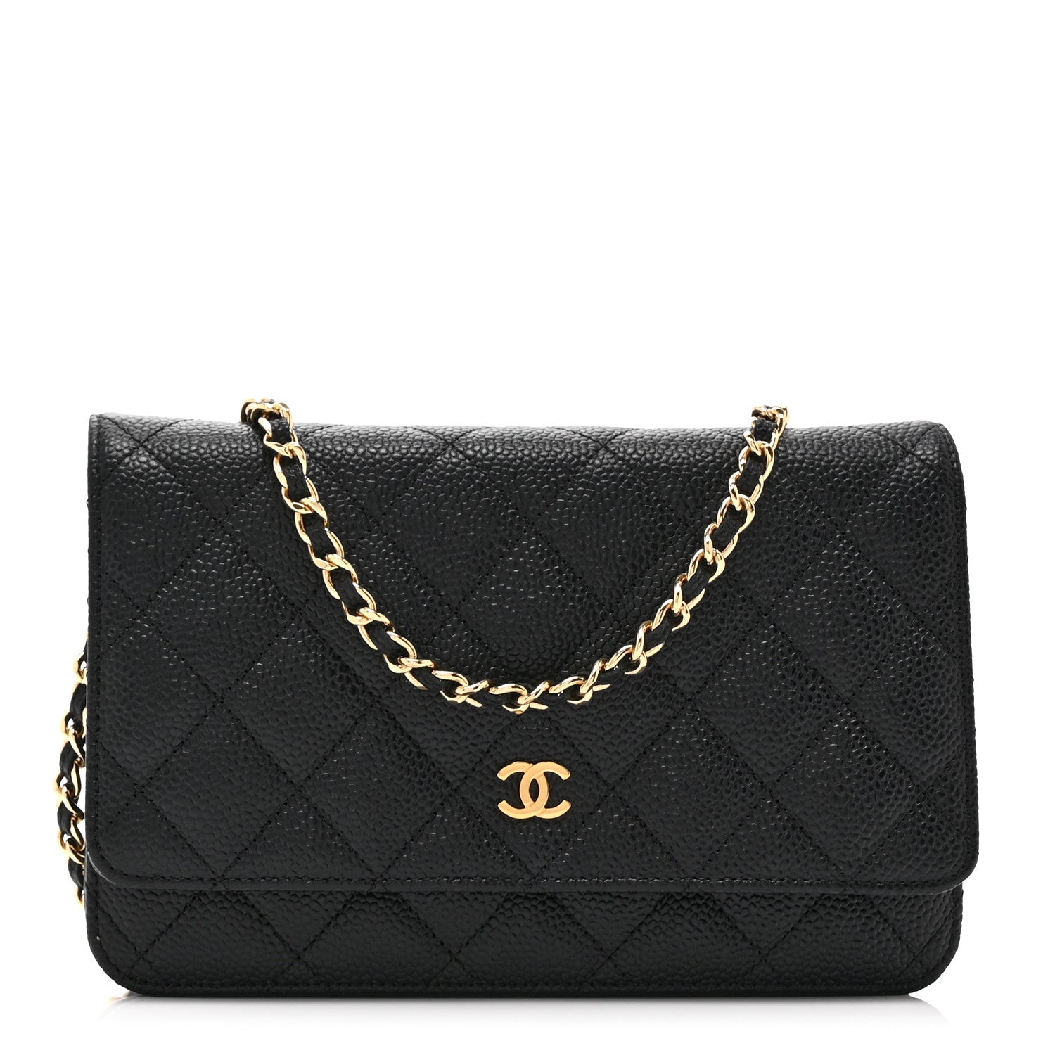 Chanel Caviar Quilted Wallet on Chain WOC Black 1 of 10