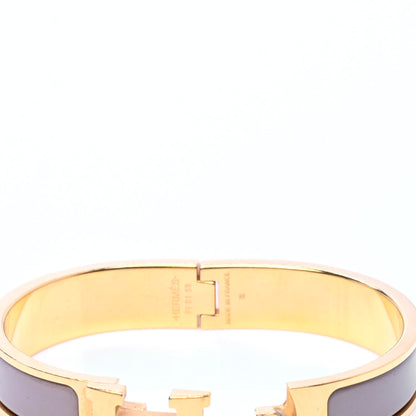 Hermes Enamel Narrow Clic Clac H Bracelet PM Marron Glace 4 of 6