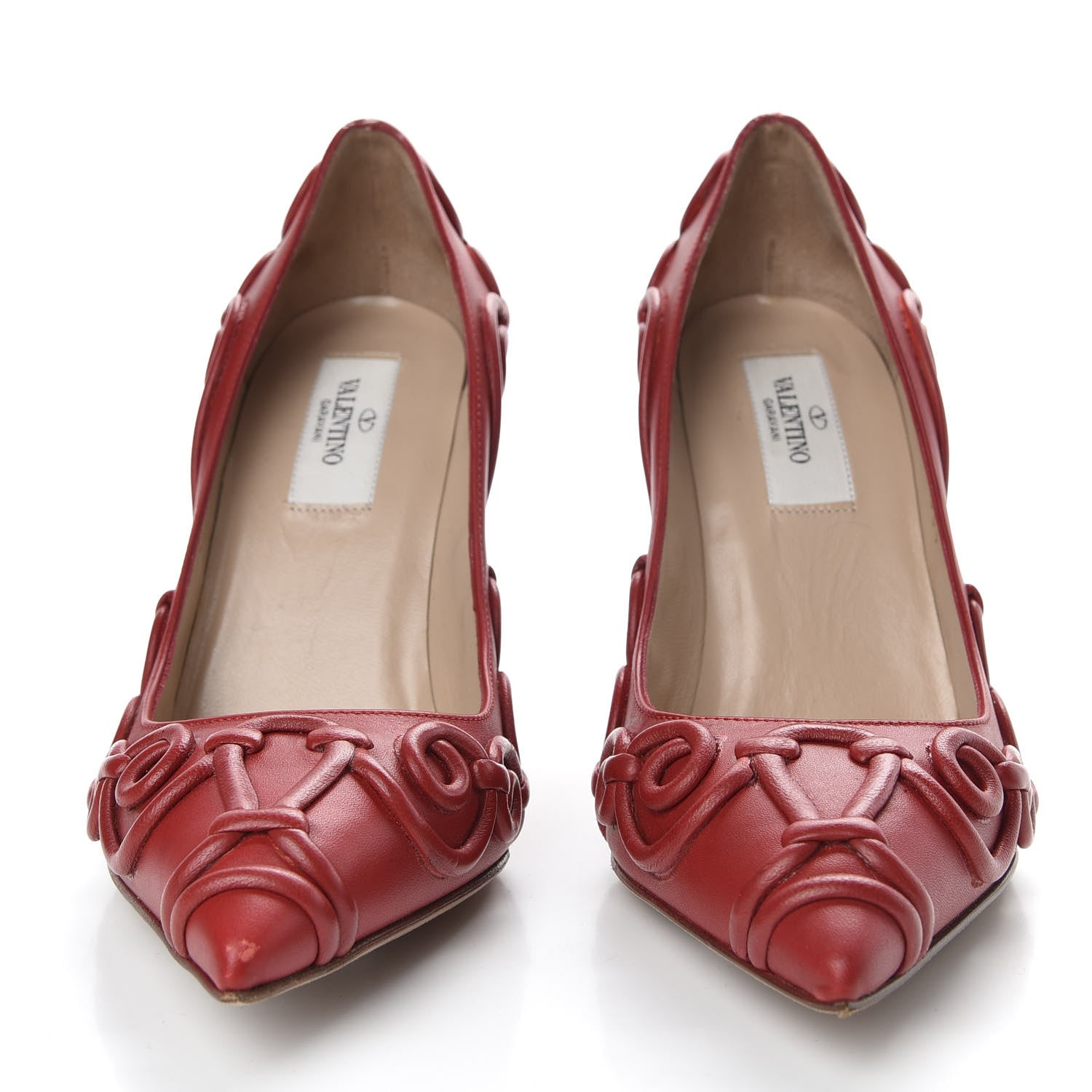 Valentino Garavani Nappa Swirl Pumps 36.5 Rosso Valentino 2 of 10