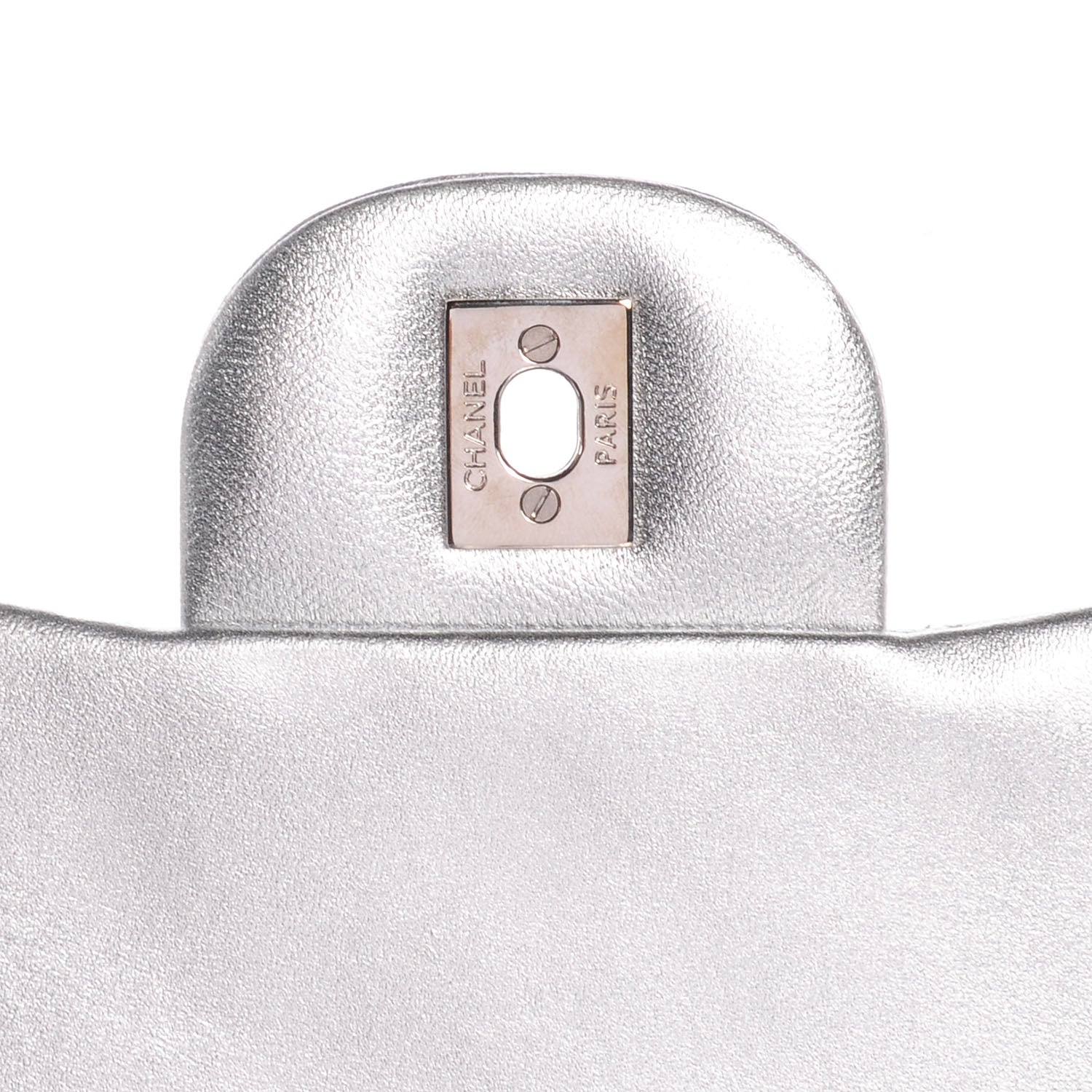 Chanel Metallic Lambskin Quilted Jumbo Single Flap Silver 5 of 7
