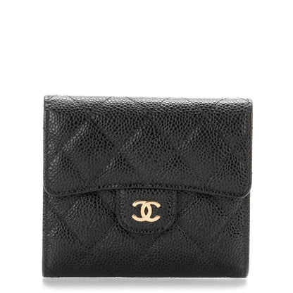 Chanel Caviar Quilted Compact Flap Wallet Black 1 of 8