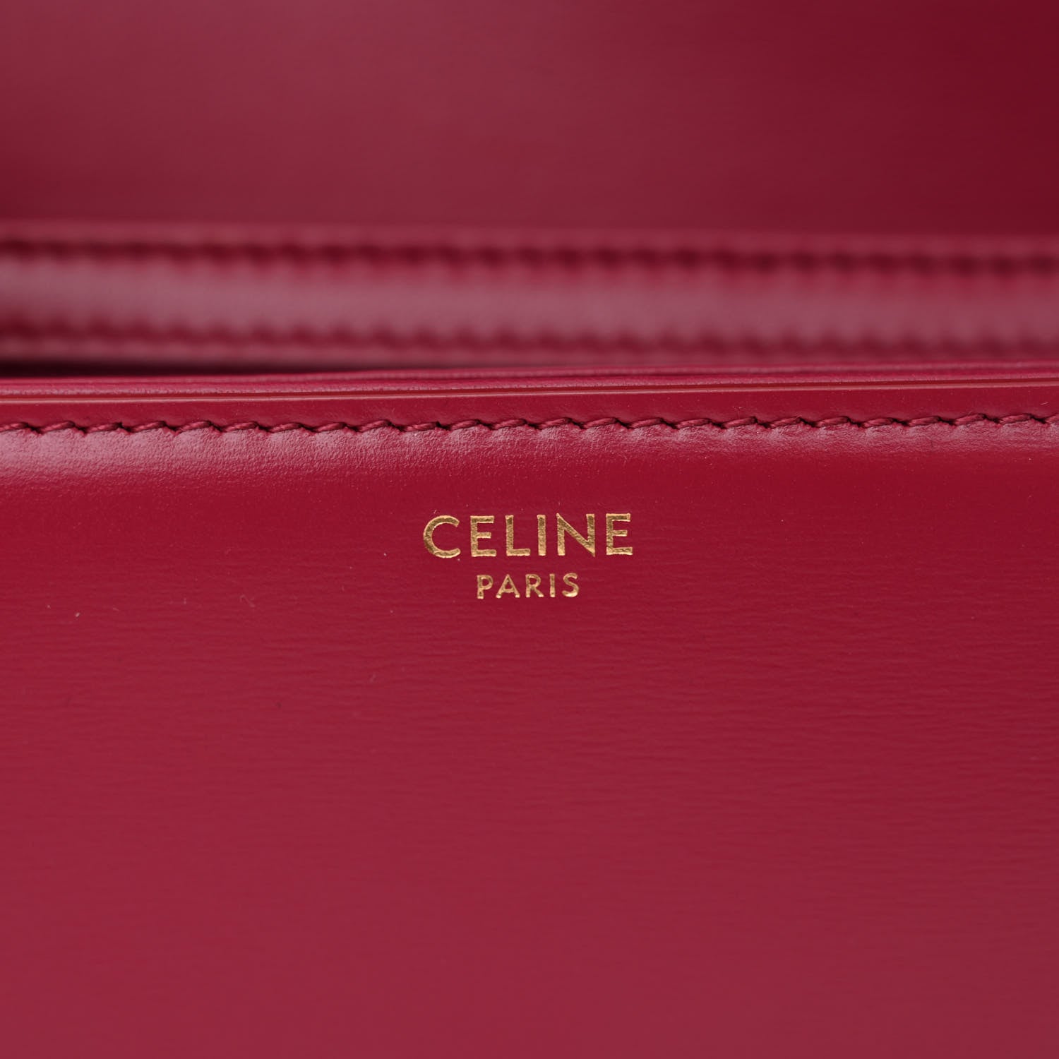 Celine Shiny Calfskin Teen Triomphe Carmin 6 of 11