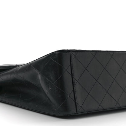 Chanel Lambskin Quilted XL Jumbo Single Flap Black 8 of 12