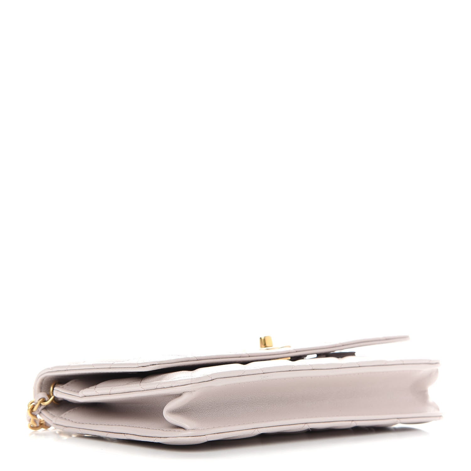 Chanel Lambskin Quilted Pearl Crush Wallet on Chain WOC Beige 3 of 10