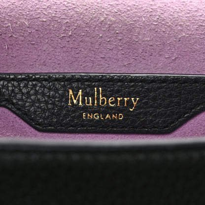 Mulberry Classic Grain Calfskin Embroidered Floral Amberley Satchel Black 6 of 9